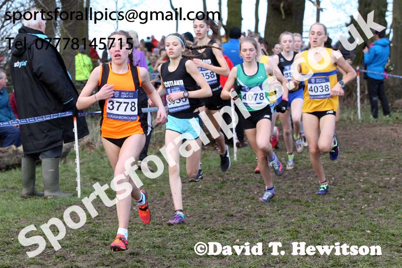 Girls under-15s 2019 British Athletics Inter Counties Cross Country, Prestwood Hall, Loughborough. Photo:  David T. Hewitson/Sports for All Pics